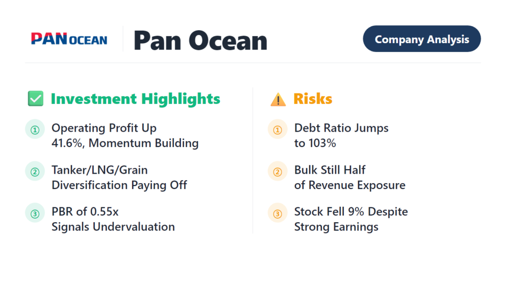 Pan Ocean 2026 company analysis dry bulk LNG tanker financial statements